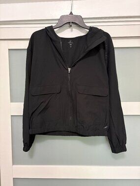 NWT Freely Women's Airliner Cargo Jacket Commuter  Black sz S Small  Hooded